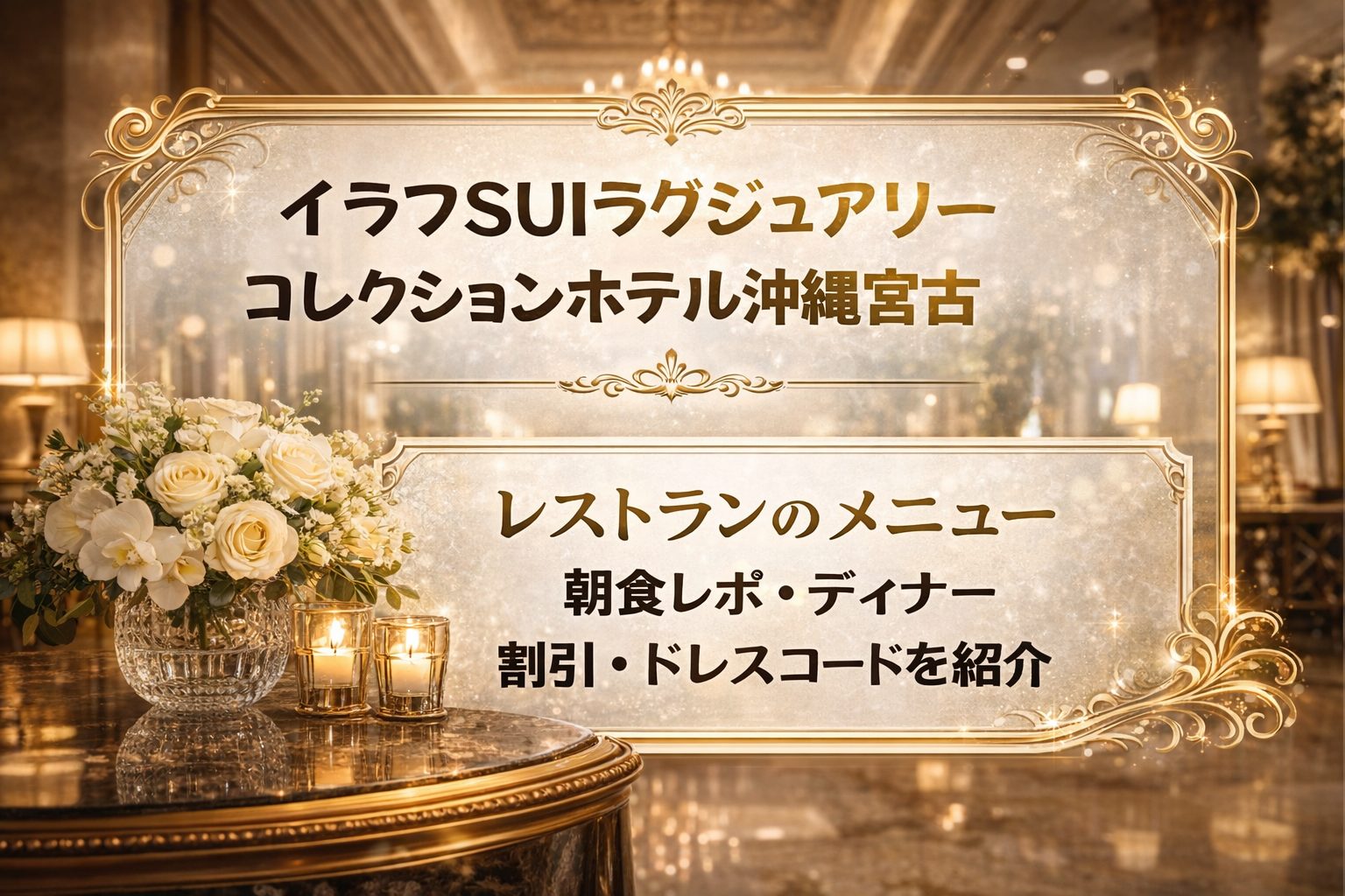 イラフSUI沖縄宮古レストランのメニュー・朝食レポ｜ディナー・ドレスコードをブログで紹介